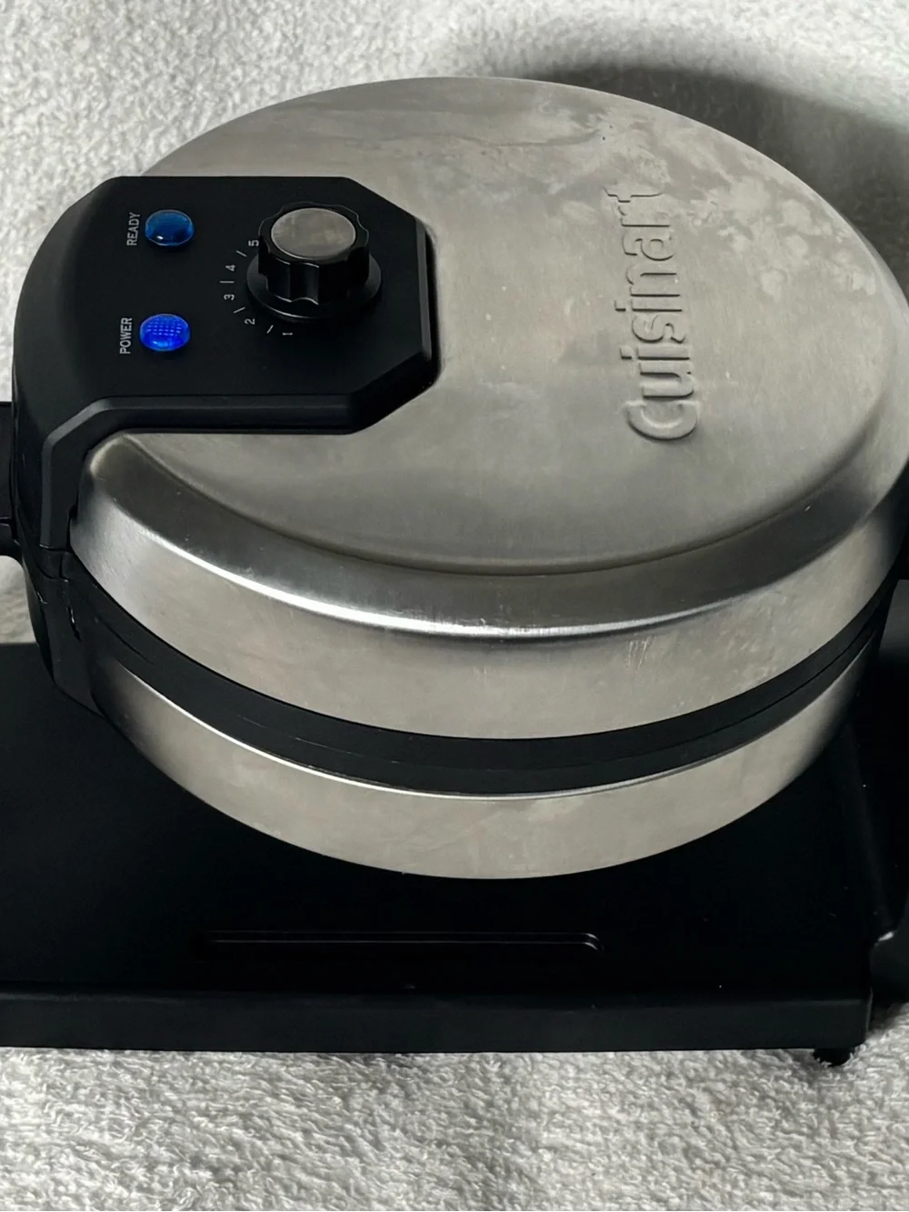 Cuisinart Silver and Black Countertop Waffle Maker